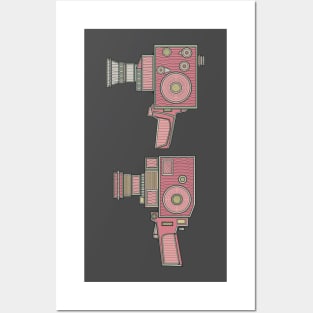 Red Vintage Video Camera Posters and Art
